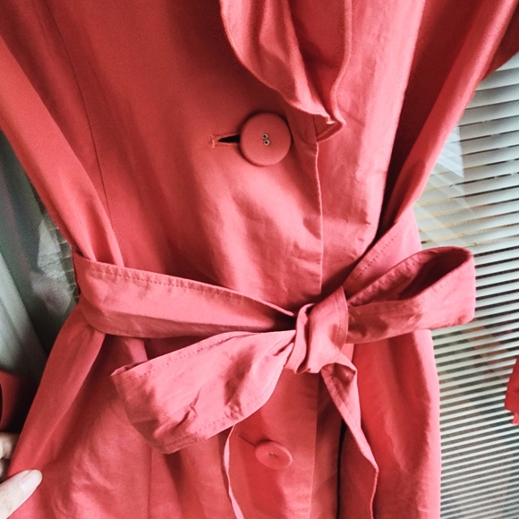 Vermilion Color Spring Coat - Picture 5 of 8